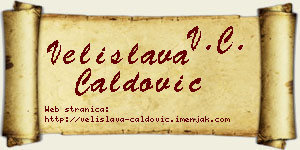 Velislava Ćaldović vizit kartica